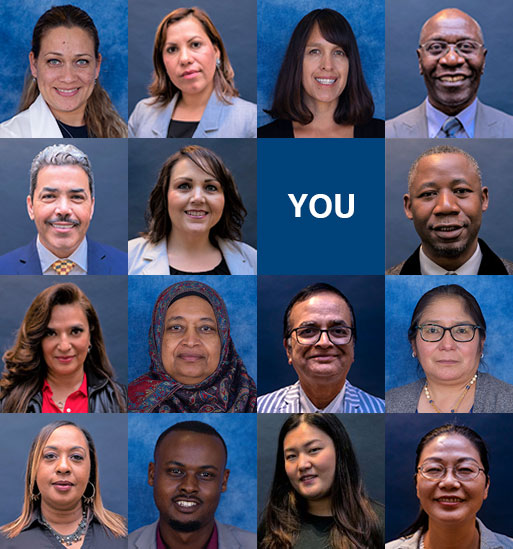 Several La Fuente Communications team members are featured in squares. One empty square reads, "You."
